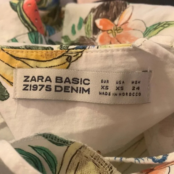 Zara Oversized Printed Ruffle Blouse - Picture 13 of 13